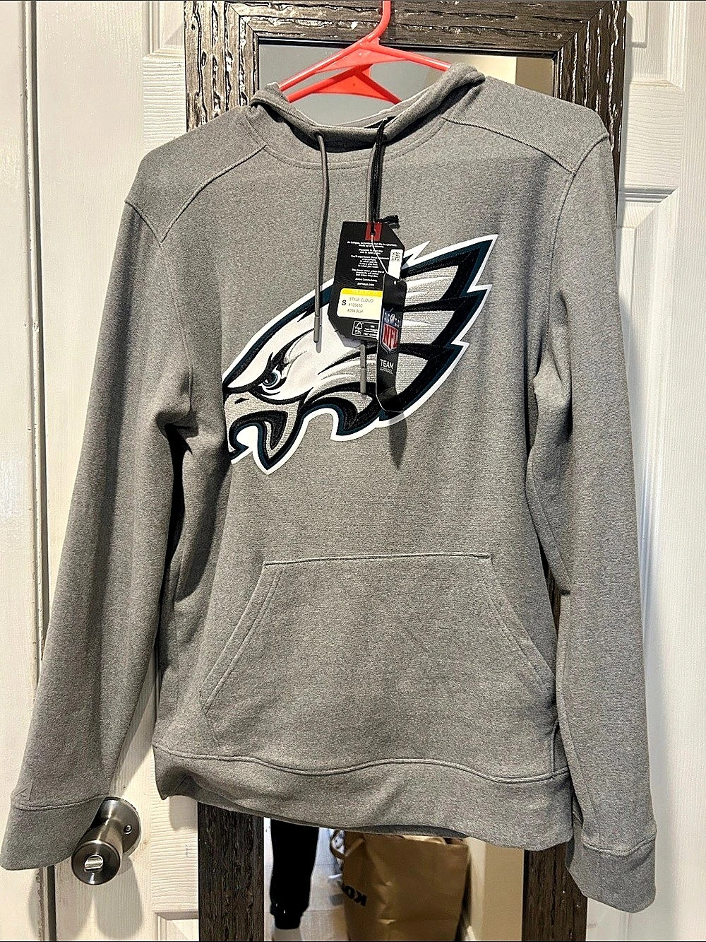 Antigua Cloud Soft Philadelphia Eagles Pullover Hoodie in Gray NWT
